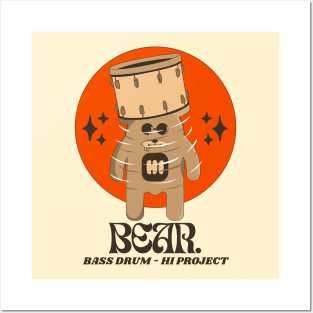 Bear Bass Drum Posters and Art